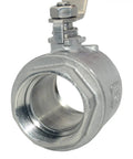 2 Inch NPT Female Full Port Ball Valve With 316 Stainless Steel Body And Vinyl Handle Beefy Built Tough For Real World Use Low Torque Operation