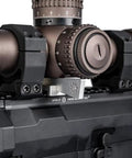 Side view of Optic Leveler Combo Scope Mounting Tool for Precise Leveling in Rings or One Piece Mounts with Base and Wedges.