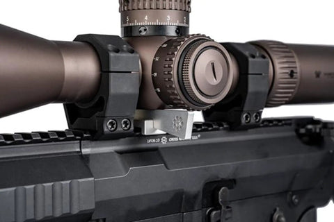 Side view of Optic Leveler Combo Scope Mounting Tool for Precise Leveling in Rings or One Piece Mounts with Base and Wedges.
