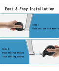 Installation guide for 5 Pack Quiet Office Chair Casters That Roll Like Butter Smooth Silent Swivel Wheels.