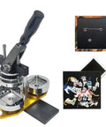 50Mm Fridge Magnet Button Badge Maker Kit With Paper Cutter and DIY badge components for custom badge making.
