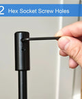 Seven Inch Forstner Bit Extension With 3/8 Drill Bit Extender, hex socket screw holes demonstration for assembly.