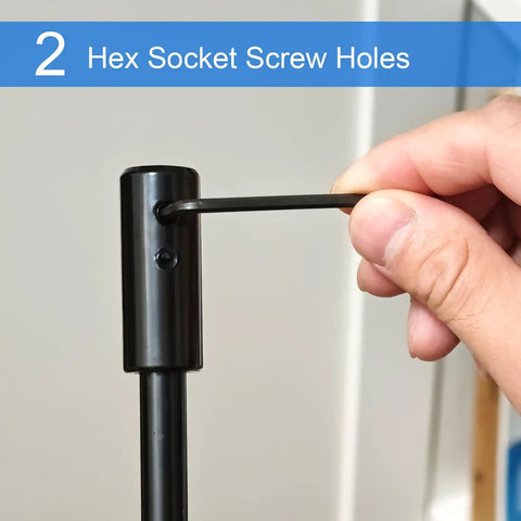 Seven Inch Forstner Bit Extension With 3/8 Drill Bit Extender, hex socket screw holes demonstration for assembly.