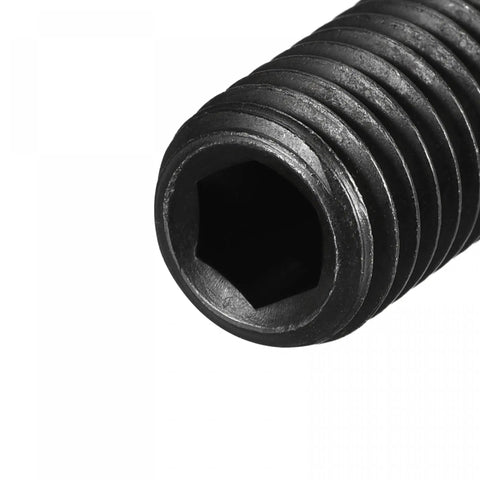 Close-up of Ball Point Set Screws M12 X 25mm High Carbon Steel Hex Socket Grub Screws With Spring Ball Plunger 10 Pack.