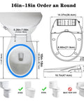 Toilet seat dimensions for self-cleaning dual nozzle bidet seat installation guide