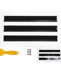 12x6 Adjustable Decorative AC Vent Cover For Wall Or Ceiling Clean White Air Register with installation tools and screws