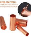Close-up of 480 Piece Wire Ferrules Kit Copper Crimp Connectors AWG 6 to 18 with detailed copper material view