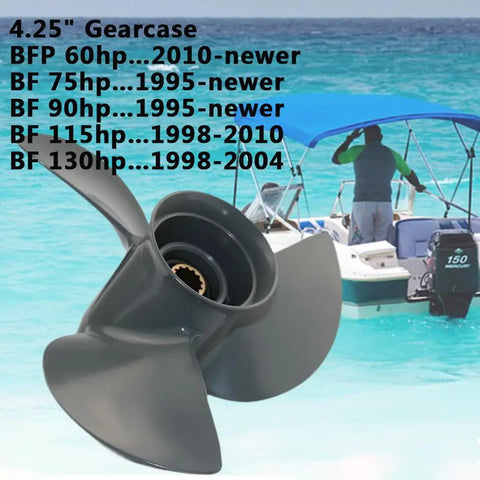 Beefy 3 Blade Boat Propeller For Honda Outboard Engines With 15 Spline Right Rotation 13 1/4 Inch Diameter 17 Pitch OEM 58130 ZW1 017AH Aluminum Alloy Premium
