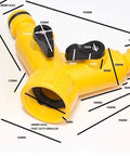 100 Pack Heavy Duty Yellow Hose Splitter Connectors Built For 12 Mm And Half Inch Bore Pipes With Two Male Outlets One Female Inlet Plus Handy Shut Off Valves For Quick Yard Jobs - detailed view with dimensions.