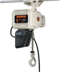 Industrial Food Grade Chain Hoist With Dual Speed Motor and Slick Nickel Load Chain delivering smooth lifting with push trolley.