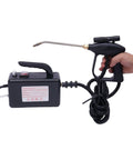Dude This 1700W Steam Cleaner Is A Total Beast And Perfect For Deep House Cleaning. Black handheld unit with steam nozzle.