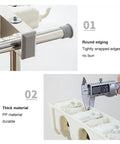 Stainless Steel Mop And Broom Organizer For Garage And Janitorial Cart Built Like A Tank Heavy Duty Cleaning Tool Holder details