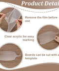 Slick Acrylic Charcuterie Board Router Template For Woodworking Cutting Board Stencil With Recessed Handle and detailed instructions.