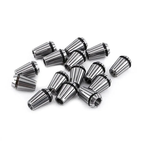 Top Tier ER20 Spring Collet Set 15 Pieces Plus Size Kit 1mm To 13mm High Precision CNC Lathe Mill Machine Tool Holder workholding.