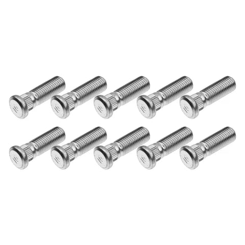 10Pcs M12x1.5 Wheel Studs 43mm Lug Bolts For Honda Accord Civic CRV CRX Fit HRV Insight Element Prelude S2000 Acura Integra CSX CL ILX TL TSX And More Beefed Up Premium Coating Plating For Long Lasting Strength And Rust Resistance, silver steel