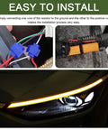 2 Pack 50W 6 Ohm LED Turn Signal Load Resistors installed with easy quick wire clips, showing hyper flash fix process.