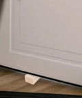 Heavy Duty Wooden Door Stop Wedges Set Of Five Triangular Door Holders under door on wooden floor to prevent slams