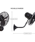 Knockout Matte Black Indoor Ceiling Fan delivering dead quiet cooling, with a sleek design and adjustable arm for versatile airflow.