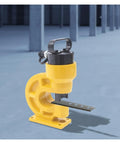 Heavy Duty Hydraulic Crimping Tool And Hole Punching Machine For Bus Bar Copper Steel Applications in yellow, designed for efficient crimping.