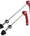No Tool Quick Release Wheel Skewers For Front And Rear Bikes High Temperature Wear Resistant Alloy Levers Easy Install Red