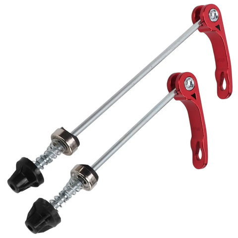 No Tool Quick Release Wheel Skewers For Front And Rear Bikes High Temperature Wear Resistant Alloy Levers Easy Install Red