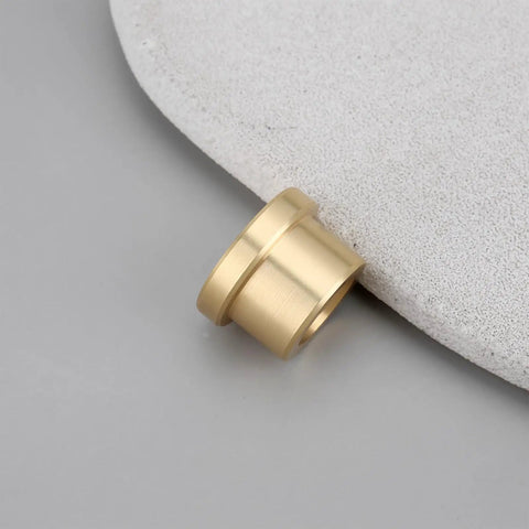 Four Pack Brass Flanged Sleeve Bearings With Three Eighths Inch Bore, Five Eighths Inch Outer Diameter, Half Inch Length, Self Lubricating