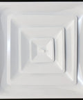 Drop Ceiling HVAC Supply Grille For T Bar Lay In 3 Cone Diffuser 24 By 24 Inches For 10 Inch Vent Connection Heavy Duty Steel