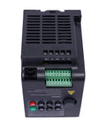 Powerful 750W 1HP Three-Phase Variable Frequency Drive VFD Inverter for 220V Motors, Smooth Start and Precise Speed Control, PLC Ready, Ideal for DIY CNC HVAC and Machinery, Model YL568K front view with terminal block and control buttons