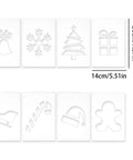 Rad Eight Piece Router Template Stencil Kit For Wood Crafting And Fabric Decor Precision Cut Acrylic Stencils showcasing holiday designs.