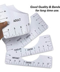 DIY T Shirt Alignment Tool Kit With Heat Resistant Tape And PTFE Teflon Transfer Sheets showing four ruler sizes