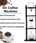 Professional Grade Cold Brew Coffee Maker Tower Featuring 1000 Ml Glass Carafe And Adjustable Speed Dial For Low Acid Smooth Sips And Heavy Duty Commercial Vibes All Week Long, solid wood and glass construction.