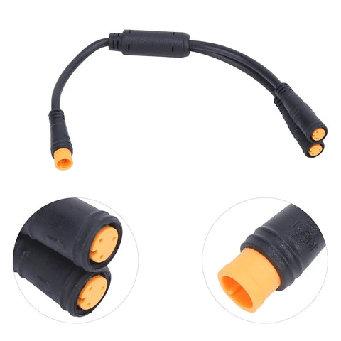 1T2 Splitter Cable For E Bike Gear Sensor And Brake 3 Pin Connector Easy Hook Up For BBS01 BBS02 BBSHD Shift Sensor And Brake Electric Conversion Parts For Smooth Power Tuning