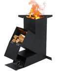 Rocket Stove For Camping And Outdoor Cooking Portable Wood Burning Stove With Storage Bag 15 Inch High Efficiency Outdoor Stove