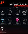 Specifications image for Top Drawer 210 Piece Retainer Clip Kit For Kia Soul 2014 Through 2019 Bumper Fasteners and screws.