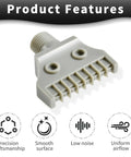 Two Pack G1/4 BSPT Male ABS Flat Nozzle Set For Air Blow Off And Flat Jet Nozzles Dust Removal And Cleaning Accessories Grey