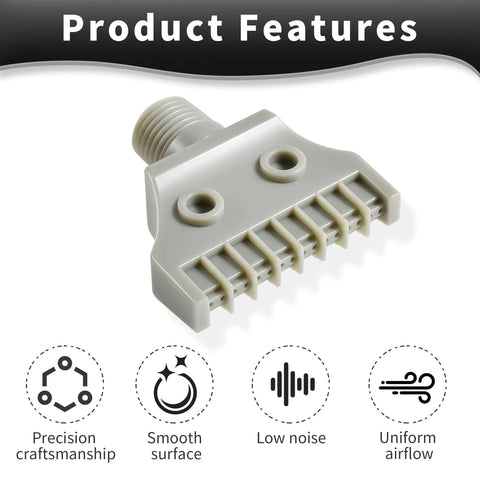Two Pack G1/4 BSPT Male ABS Flat Nozzle Set For Air Blow Off And Flat Jet Nozzles Dust Removal And Cleaning Accessories Grey