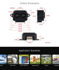 TF Luna Lidar Ranging Sensor dimensions and applications for Raspberry Pi Pico, highlighting drone and robotics uses.