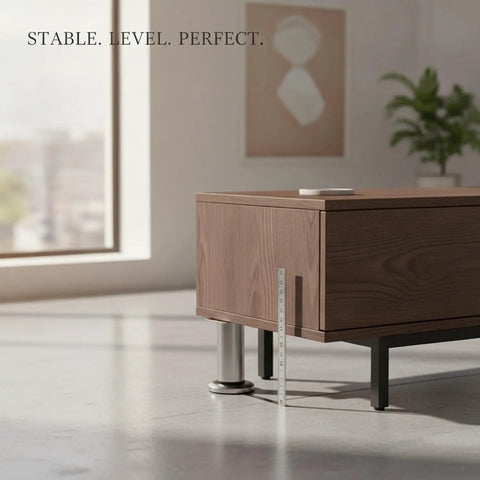 Stainless Steel Adjustable Furniture Leg, 4.7 Inch Height, 2 By 2 Inch Base Level Sofas Cabinets And Beds On Uneven Floors Wobble Free