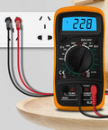 Digital multimeter reading voltage in All In One Soldering Gear Kit with 60W Adjustable Temp And Digital Multimeter.