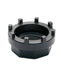 Bottom Bracket Tool BBT-18 For 8-Notch BBs, 43.4mm Outer Diameter, black finish, showing notched design and center hole.