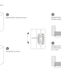 Depth adjustment guide for Zinc Alloy Blind Hinge With Adjustable Concealed Design Black Loop Cabinet Door Hinge Heavy Duty.