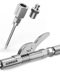 narrow access grease gun needle tip and coupler set, AORRZER compatible, for precise lubrication in tight spaces