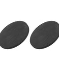 Two high purity graphite block disks 80 by 5 millimeters for melting, casting, and electrolysis, pack of 2, black, industrial quality.