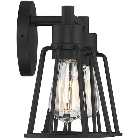 Transitional Two Light Bath Fixture From Atticus Collection In Earth Black Finish Dope Vanity Lighting For Bathrooms Sleek