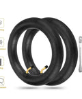 Beefed Up Two Pack Thick 10x2.5 Inner Tubes For Electric Scooters And Mini Bikes With 45 Degree Valve Includes Two Tire Levers Heavier 2mm Wall Thickness Delivers Smoother Quiet Rides And Easier Install shown with accessories