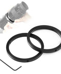 2 Inch Telescope Eyepiece Parfocal Rings Set Of Two All Aluminum Universal Eyepiece Rings for quick focus, shown with allen key.