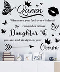 Queen Inspired Wall Sticker Set For Teen Girls Bedroom And Living Room Motivational Vinyl Wall Decals With Dope Sayings