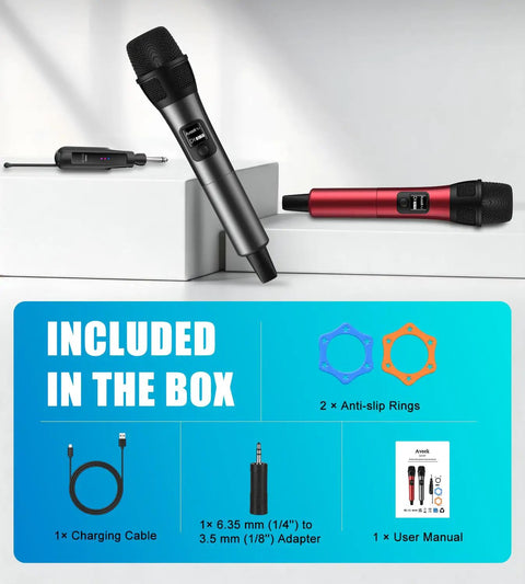Ultra Long Range Wireless Microphone System With 262Ft Stable Transmission And 40Hour Battery For Low Latency Studio Sound