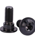 Badass Grade 5 Titanium Motorcycle Brake Rotor Bolts M8 X 20mm And 25mm CNC Anodized Black Replacement Screws with hex heads.
