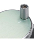 Close-up of silver 60mm diameter 5V CNC Pulse Generator Handwheel Kit for CNC Machines with 6 pin connector.